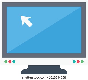 cursor vector flat color icon 