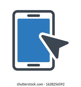 cursor vector glyph color icon 