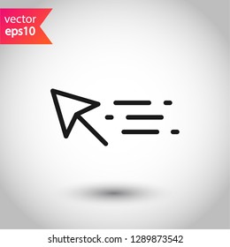 Cursor vector icon. Computer arrow vector sign. EPS 10 flat symbol