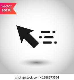 Cursor vector icon. Computer arrow vector sign. EPS 10 flat symbol
