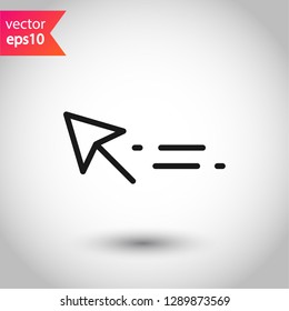 Cursor vector icon. Computer arrow vector sign. EPS 10 flat symbol