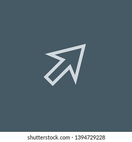 Cursor vector icon. Cursor concept stroke symbol design. Thin graphic elements vector illustration, outline pattern for your web site design, logo, UI. EPS 10.