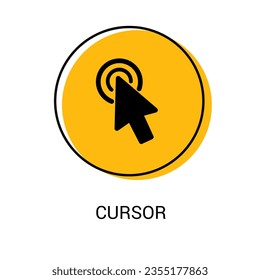 Cursor vector. Cursor icon illustration on white background. Stock vector.