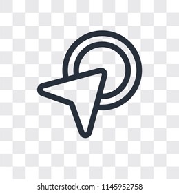 Cursor vector icon isolated on transparent background, Cursor logo concept