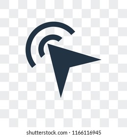 Cursor vector icon isolated on transparent background, Cursor logo concept