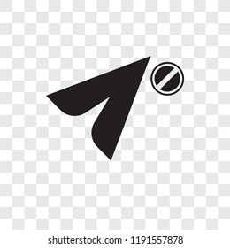 Cursor vector icon isolated on transparent background, Cursor transparency logo concept