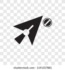 Cursor vector icon isolated on transparent background, Cursor transparency logo concept