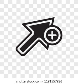 Cursor vector icon isolated on transparent background, Cursor transparency logo concept