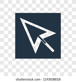 Cursor vector icon isolated on transparent background, Cursor transparency logo concept