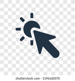 Cursor vector icon isolated on transparent background, Cursor transparency logo concept