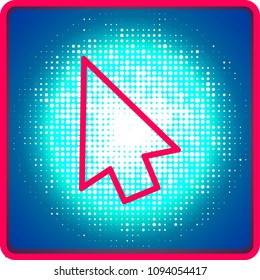 Cursor vector icon line symbol