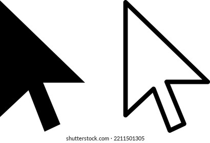 Cursor vector icon. Mouse arrow symbol. Pointer sign. Select click arrowhead..eps
