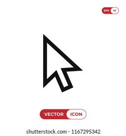 Cursor vector icon. Mouse, pointer, click symbol
