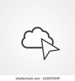 Cursor vector icon sign symbol