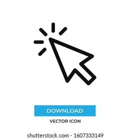 Cursor vector icon, simple sign for web site and mobile app.