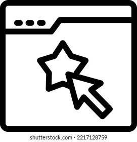 cursor Vector illustration on a transparent background. Premium quality symbols. Thin line vector icons for concept and graphic design. 
