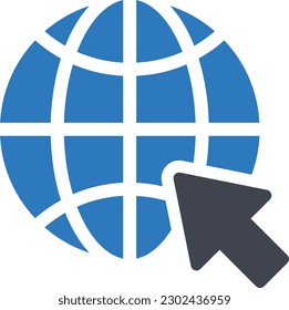 ilustración de cursor Vector en un fondo transparente. Símbolos de calidad superior. Iconos vectoriales de glifos para diseño de conceptos y gráficos. 
