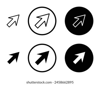 Cursor vector illustration set. Click arrow vector icon. Web mouse pointer vector icon suitable for apps and websites UI designs.