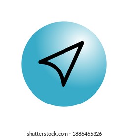 Cursor Vector line and flat icon Button for web interface or apps.