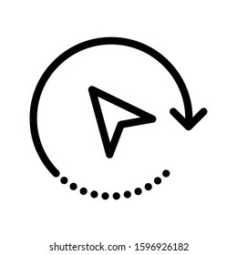cursor vector thin line icon 