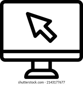 cursor vector thin line icon
