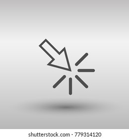 Cursor vector web icon. Flat design image. eps10