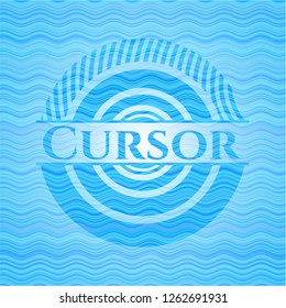Cursor water concept emblem background.