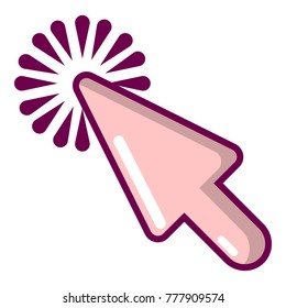 Cursor website icon. Cartoon illustration of cursor website vector icon for web
