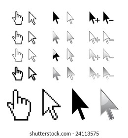 Cursors, arrows in vector