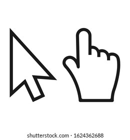 Cursors. Graphic template. Vector background