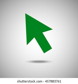 Cursors  icon. Flat style. Grey background. Vector illustration.