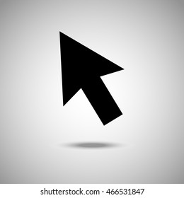 Cursors  icon. Flat style. Grey background. Vector illustration.