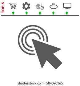 Cursors Icon Vector flat design style
