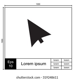 Cursors icon. Vector illustration.