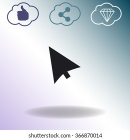 Cursors icon. Vector illustration.