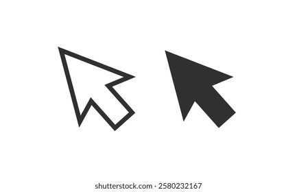 Cursors icons click set. Cursors icon click, Clicking cursor, pointing hand click icon vector illustration.