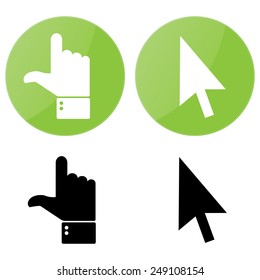 Cursors icons: mouse and hand