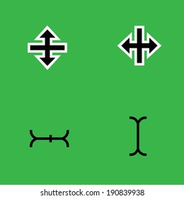 Cursors icons: mouse hand. Vector Illustration