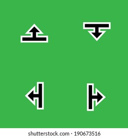 Cursors icons set arrows. Vector Illustration