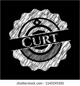 Curt chalkboard emblem