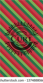 Curt christmas badge background.