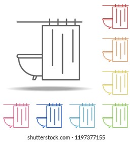 curtain in the bathroom icon. Elements of Web in multi colored icons. Simple icon for websites, web design, mobile app, info graphics