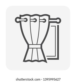 Curtain and blind icon design.