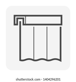 Curtain and blind icon design.