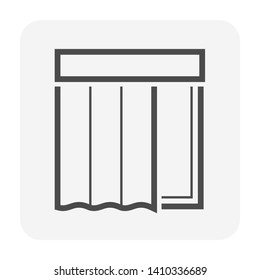 Curtain and blind icon design.
