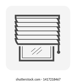 Curtain and blind icon design.