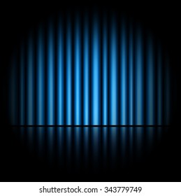 Curtain of blue background.vector
