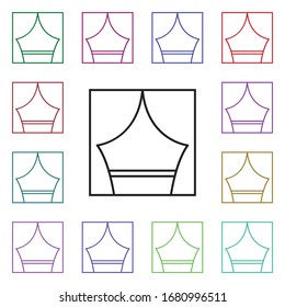 Curtain, circus multi color style icon. Simple thin line, outline vector of carnival and amusement icons for ui and ux, website or mobile application