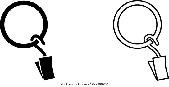 Curtain Clip Ring icon , vector illustration.