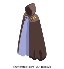 Curtain cloth icon isometric vector. Cloak cape. Super mantle